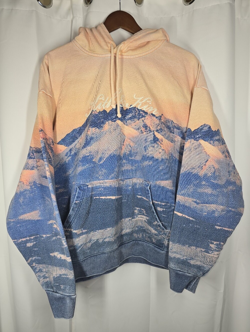 KITH Sunset Summit Nelson Hoodie Men's L Mountainview Allover Kangaroo Pockets